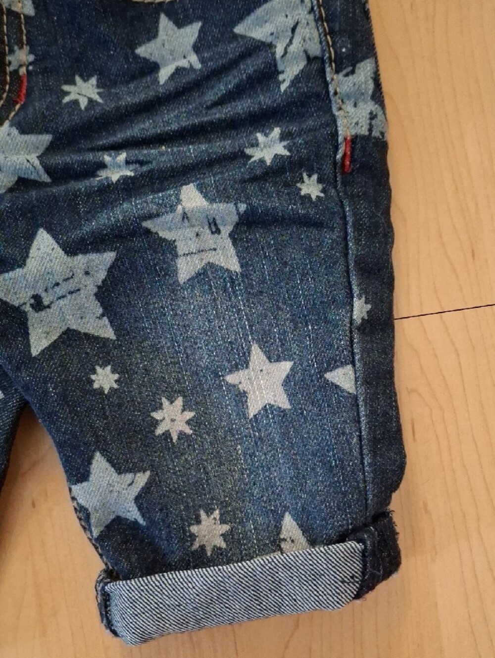 COOGI Star Print Kids Blue Denim Jean Shorts Size 12m - Picture 9 of 10